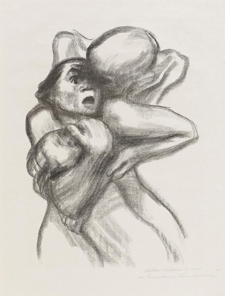 Kollwitz's illustration &quot;Death Seizes a Woman&quot;