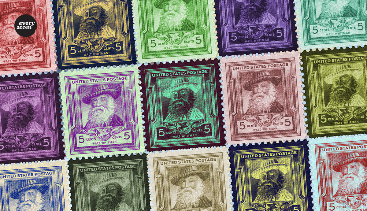 Whitman stamps in different colors