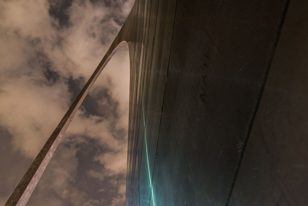 Green Reflection on St. Louis Arch