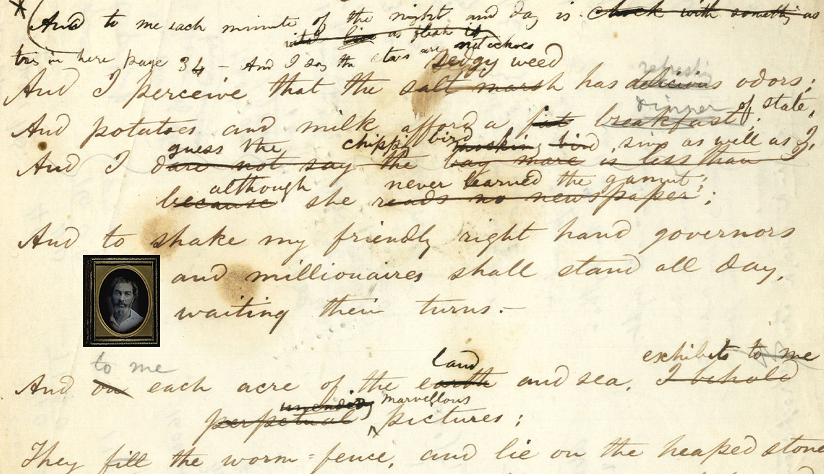 Manuscript in Whitman's hand