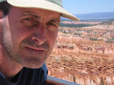 Portrait of author Alan Elyshevitz, winner of the 2019 James Hearst Prize in poetry.