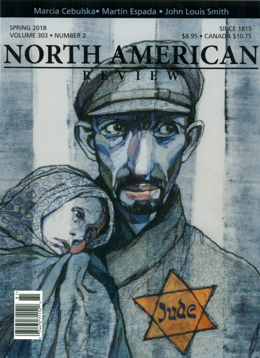 Cover, man with Jewish star holding child