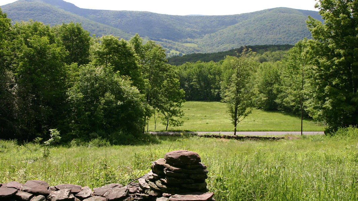 Overlooking mountains