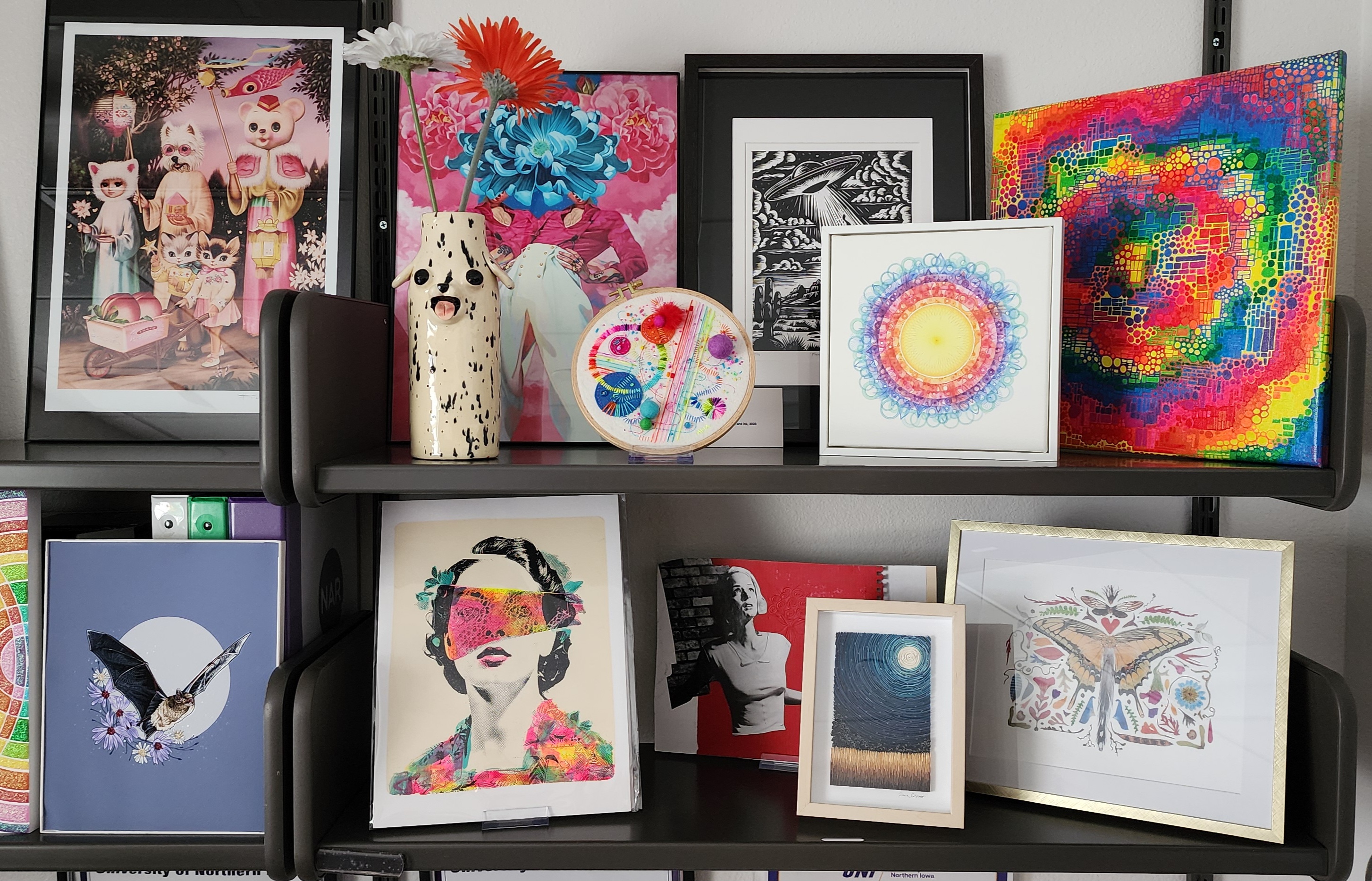 Work by NAR artists in Emily Stowe's office