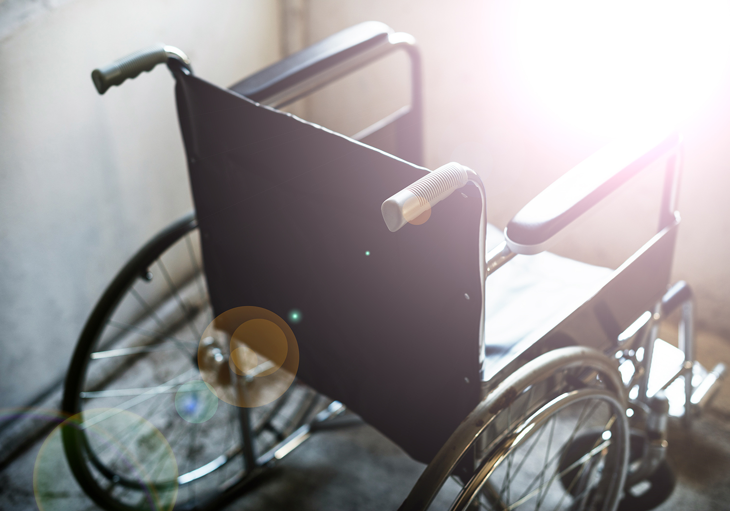 wheelchair in the sun