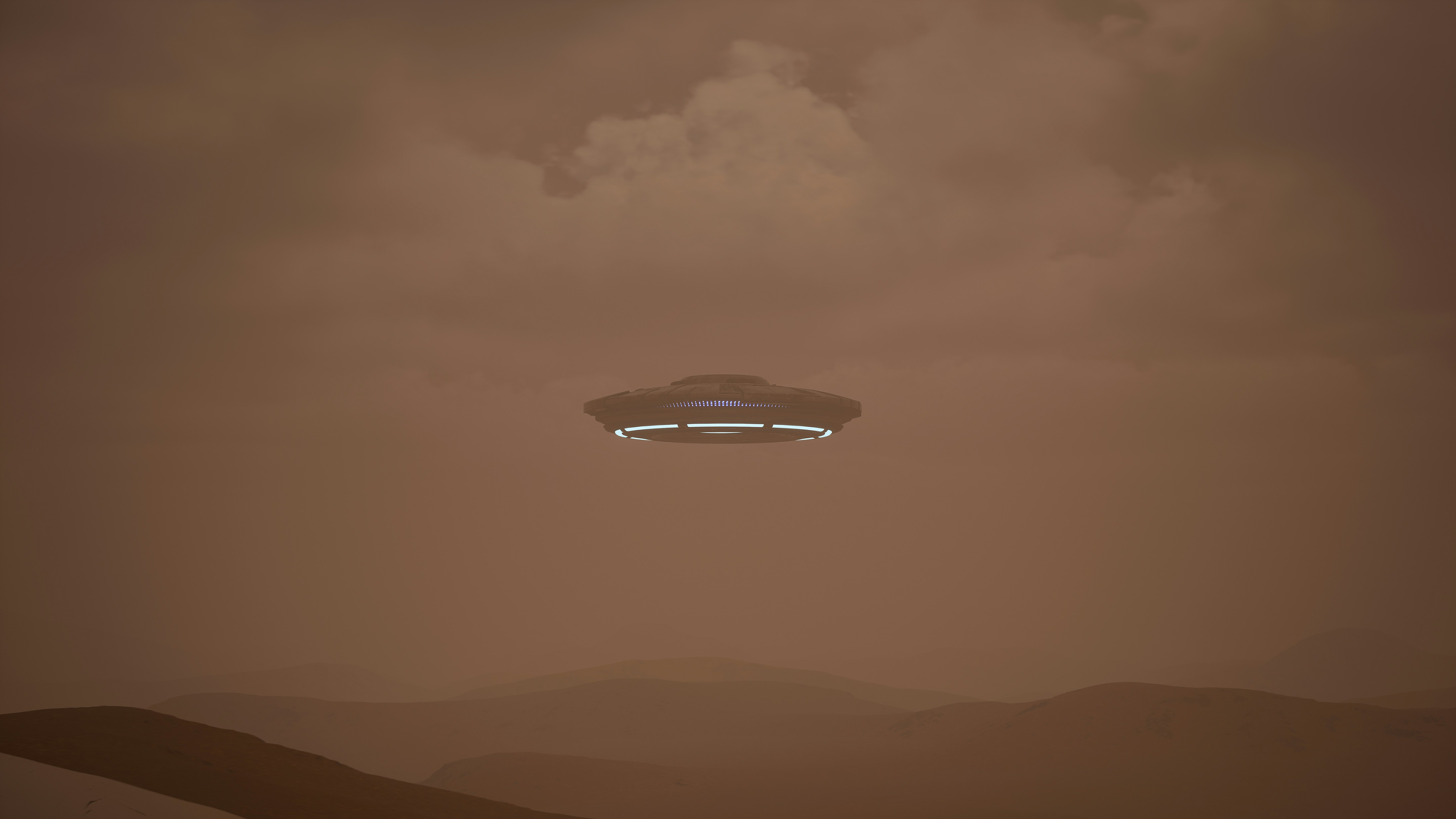 UFO in desert