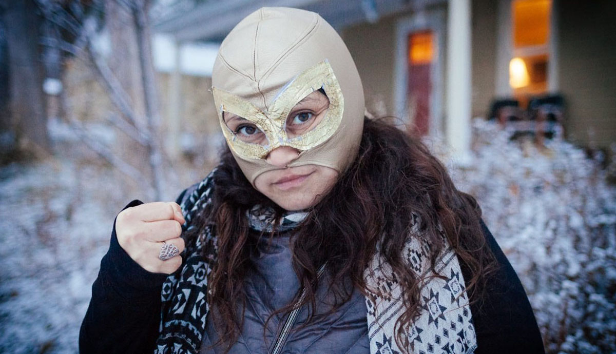 Miriam Alarcón Avila in luchador mask