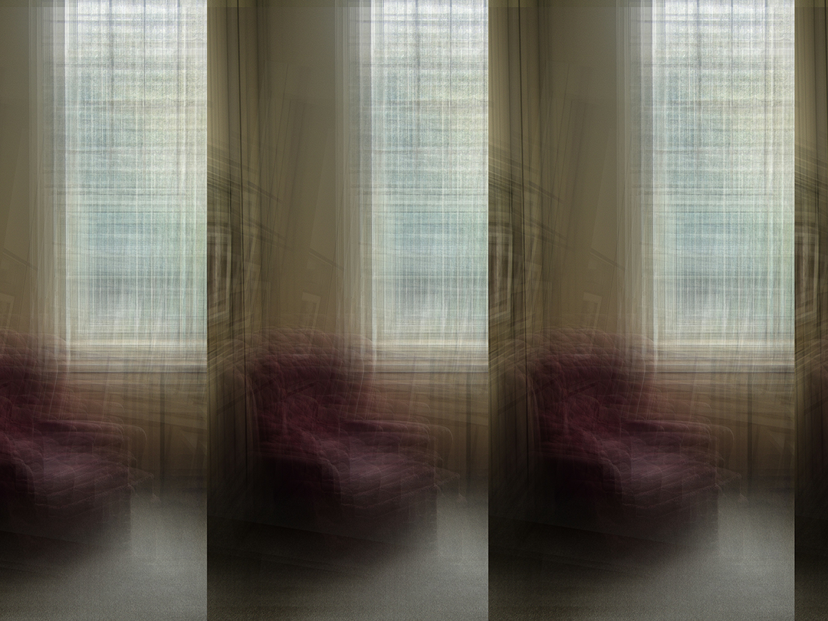 chair in a room with a window