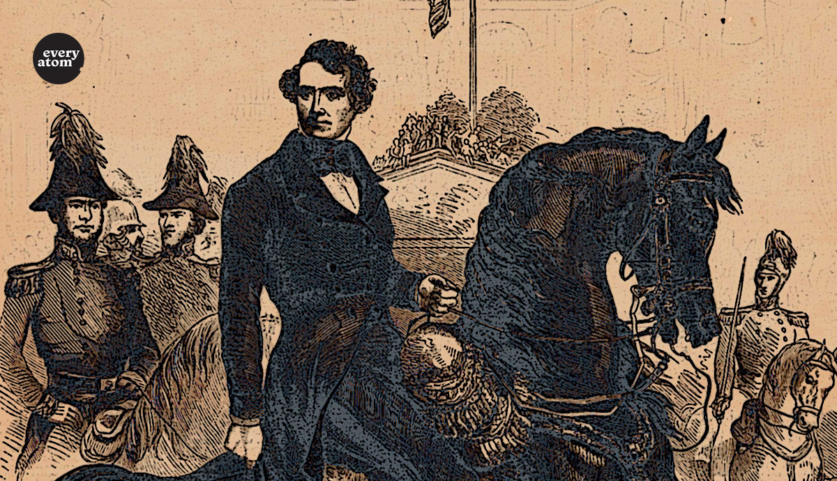 Franklin Pierce on horseback