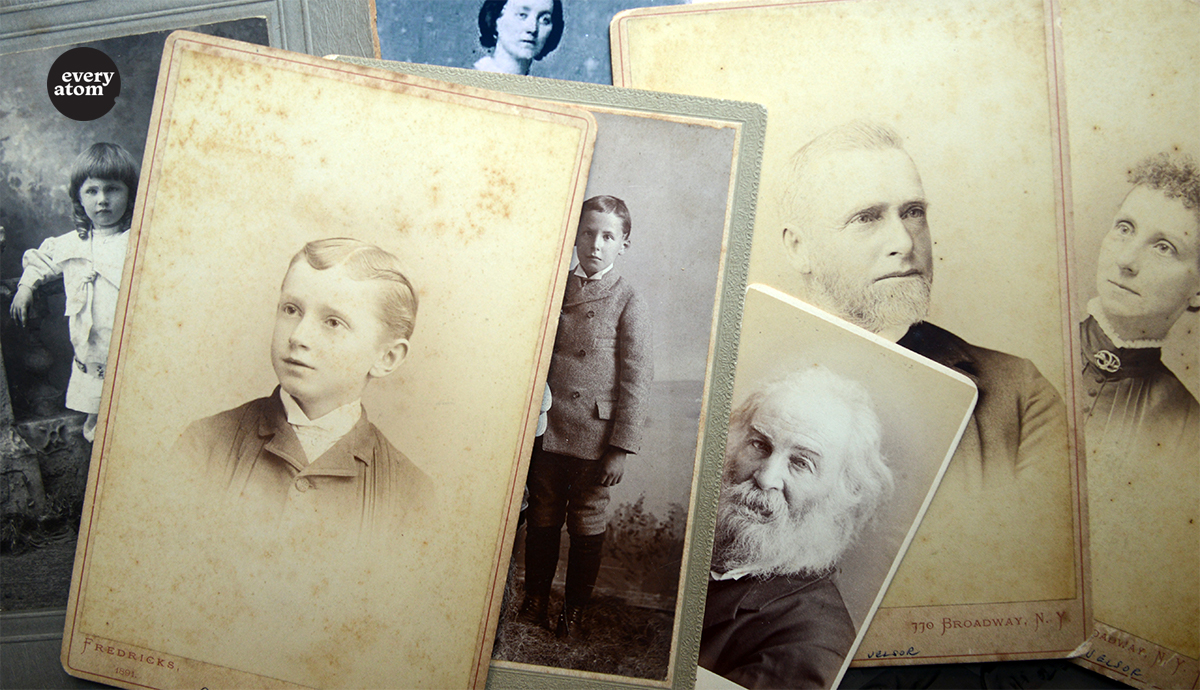 Photo montage of Whitman family