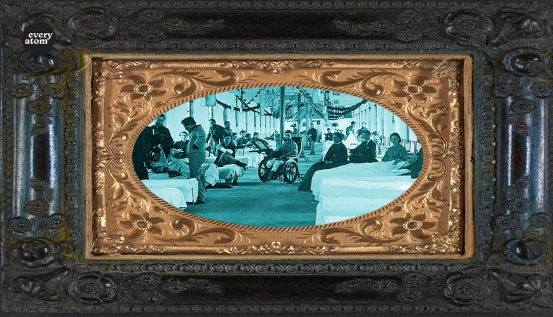 hospital scene shown within a picture frame