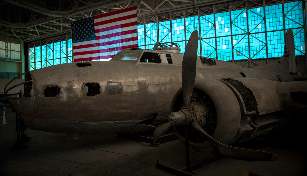 Plane and American Flag