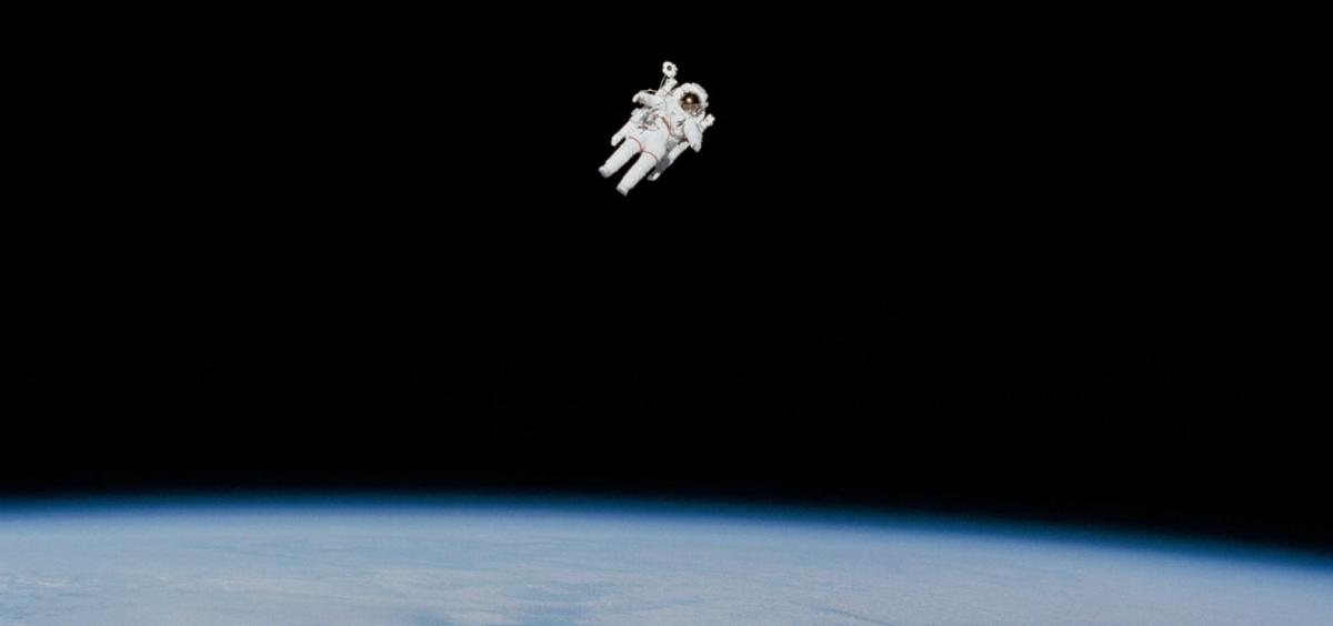 astronaut floating in space