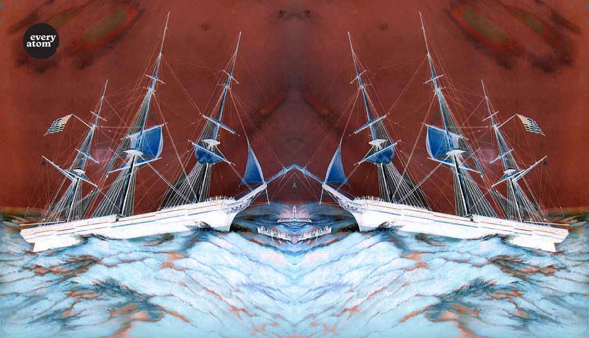 ships reflected on themselves