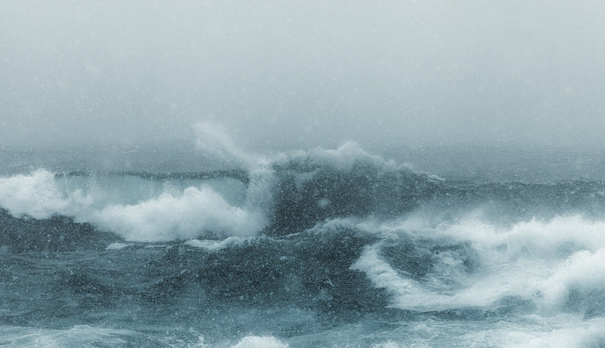 choppy waves on ocean 