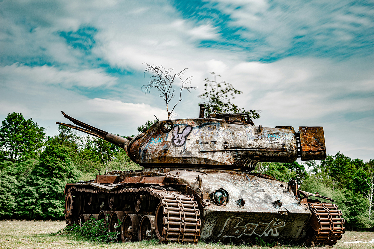 old sherman tank