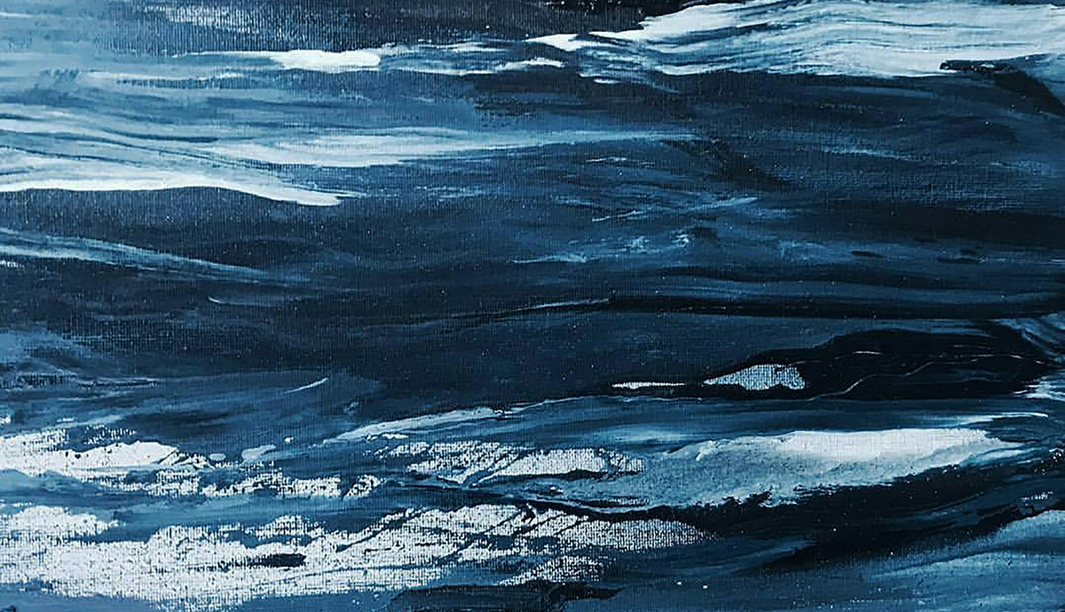 Abstract blue painting