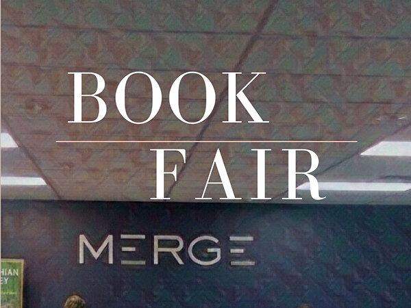 Header graphic: Book Fair at MERGE poster | Image Credit: City of Literature
