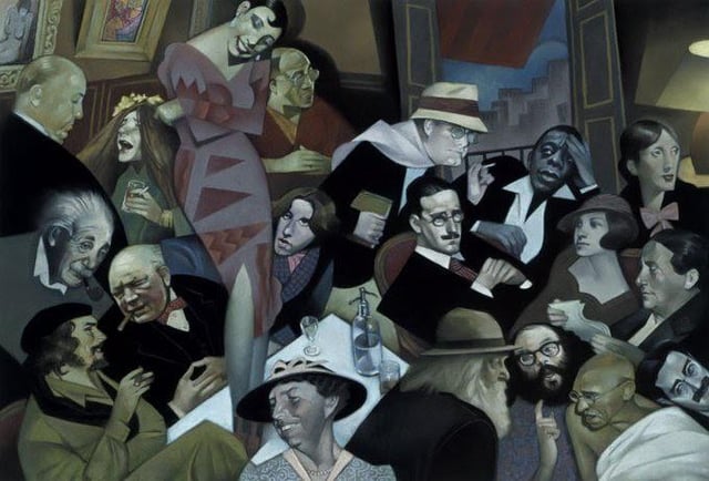 Barnes & Noble mural by Gary Kelley