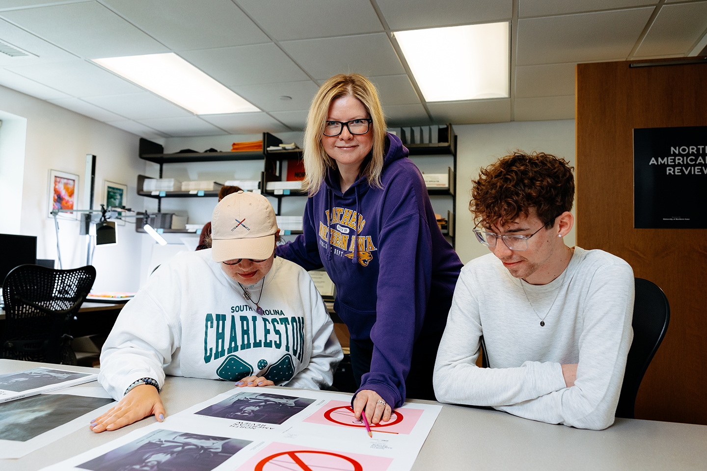 Emily with practicum students