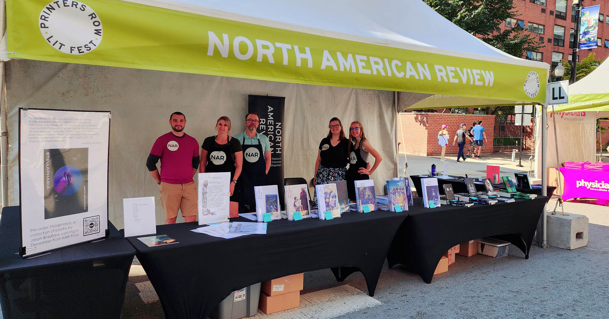 Staff and students at Printer's Row Lit Fest in Chicago