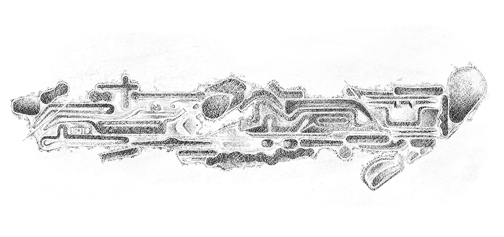 Aerial Drawing of City