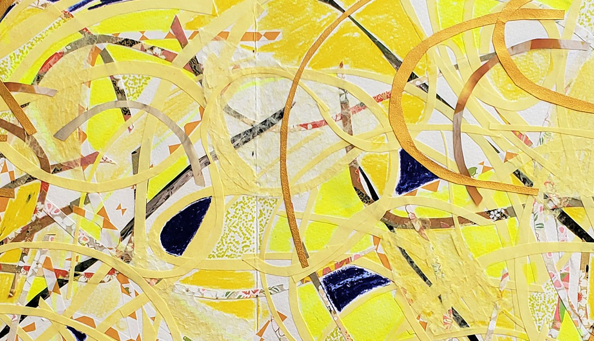 abstract yellow artwork