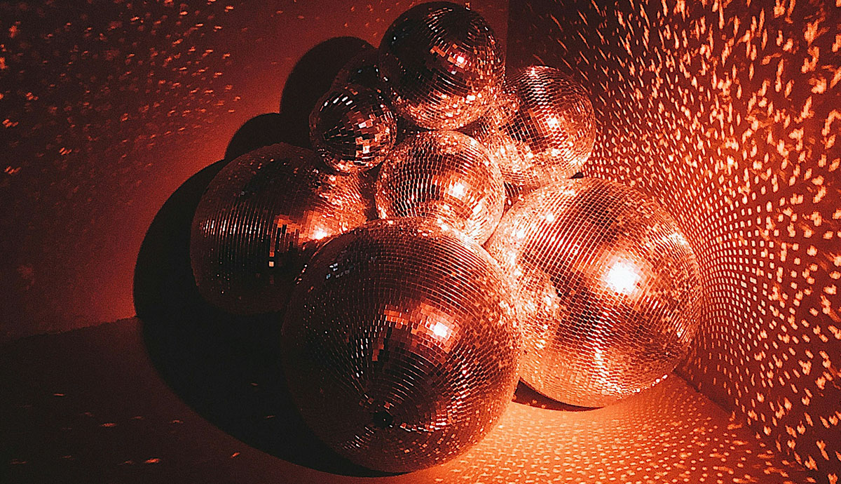 A collection of disco balls.