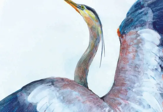 Blue Heron Painting