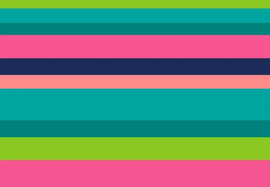 blue, green, and pink stripes