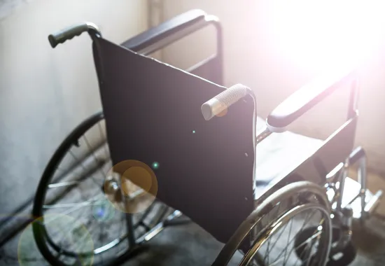 wheelchair in the sun