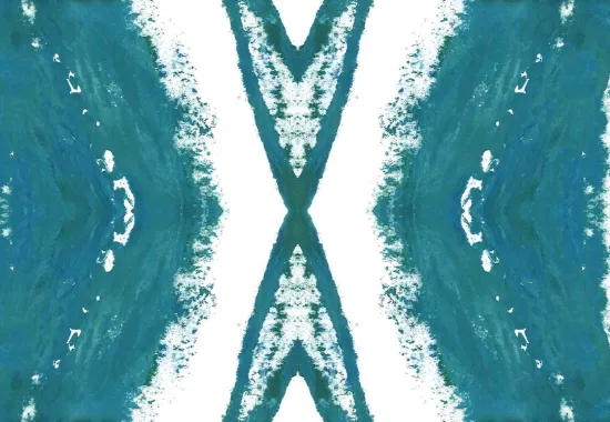 A mirrored version of the cover of "The Weather of Our Names" by Cal Freeman