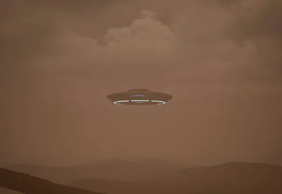 UFO in desert