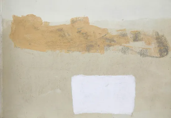 Abstract brown and white painting