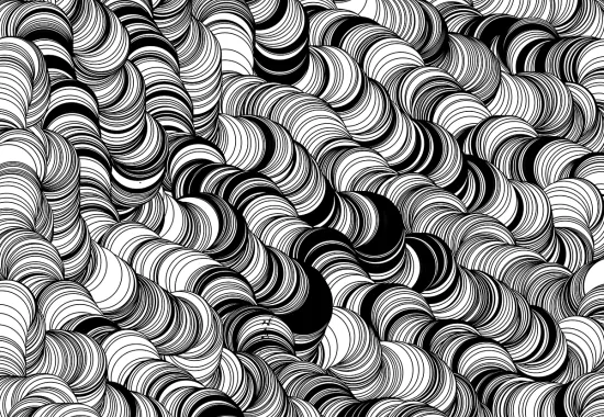 black and white circle pattern