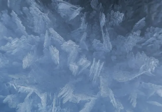 Image of frost, mostly blue