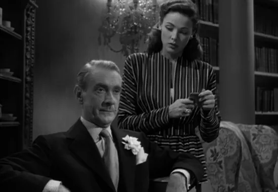 Clifton Webb and Gene Tierney in Laura