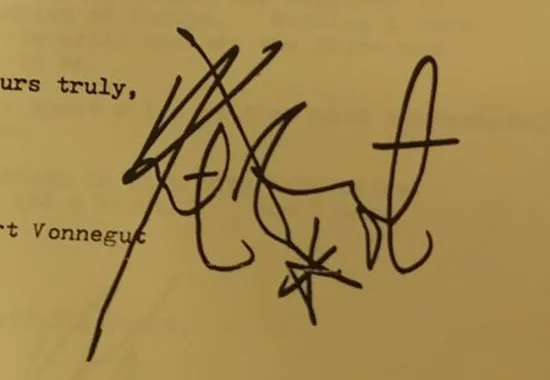 Yours Truly, Kurt Vonnegut Signature