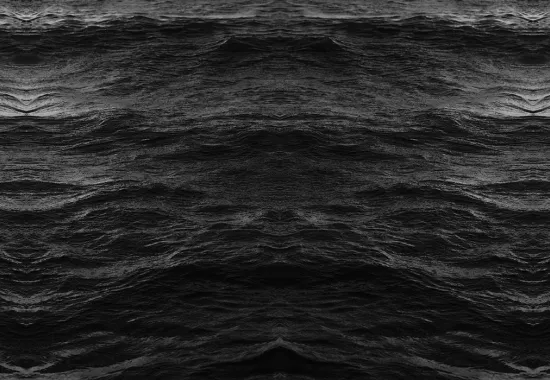 Black and white ocean