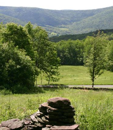 Overlooking mountains