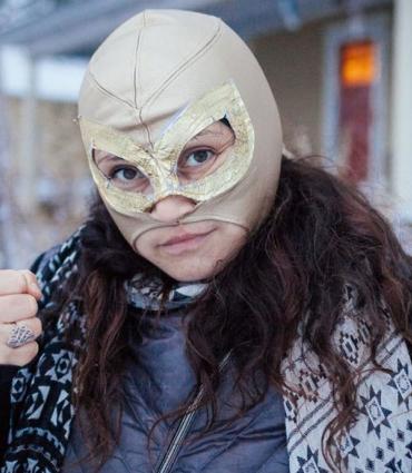 Miriam Alarcón Avila in luchador mask