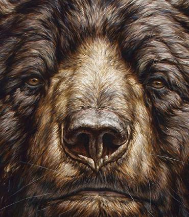 painting of bear face