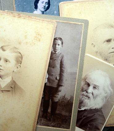 Photo montage of Whitman family