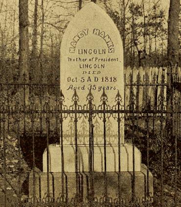 Grave of Nancy Hanks Lincoln, mother of Abraham Lincoln