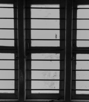 photo of a window in black and white