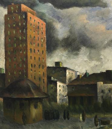 Christodora House, painting by M. A. Tricca, 1934