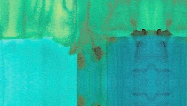 Blue and Green Abstract Painting