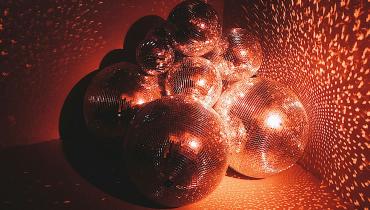 A collection of disco balls.