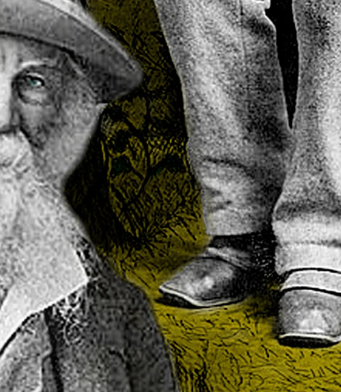 Whitman next to legs