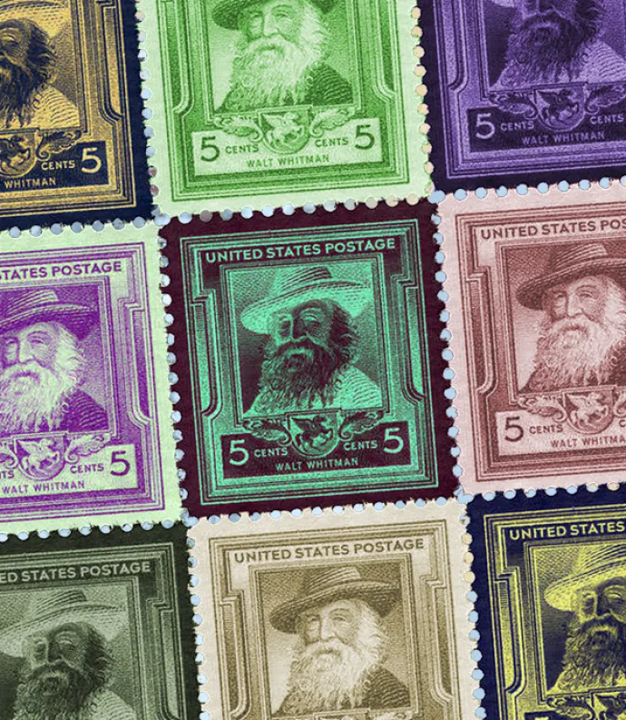 Whitman stamps in different colors